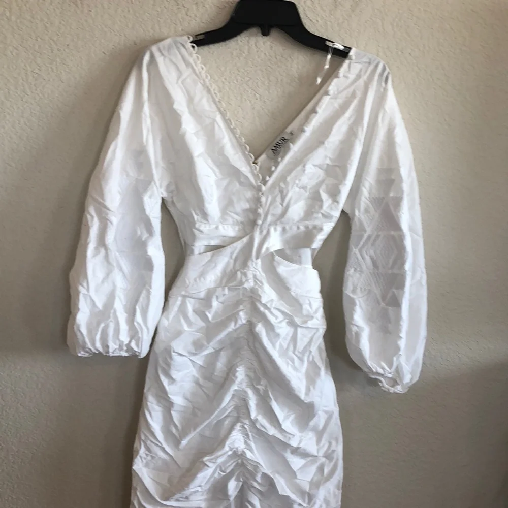 Amur Malika Midi Dress in White - Picture 6 of 15